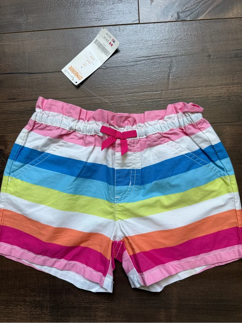 NWT Gymboree striped cotton elastic waist shorts 6